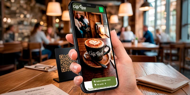 Menú interactivo para restaurantes con carrito de compras